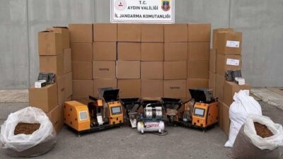 Aydın’ın Efeler ilçesinde gerçekleştirilen bir ikamet ve iş yeri aramasında
