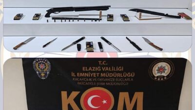 Elazığ’da polis ekipleri tarafından gerçekleştirilen operasyonlarda 9 adet ruhsatsız silah