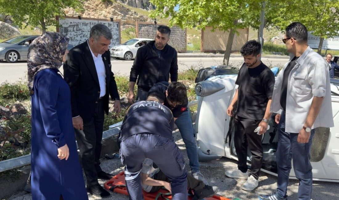 Elazığ’da, bir elektrikli aracın devrilmesi sonucu meydana gelen kazada 1