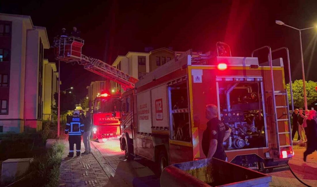 Elazığ’da bir apartmanın bodrum katında meydana gelen yangında dumandan etkilenen,