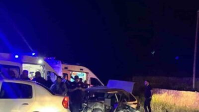 Elazığ’da meydana gelen trafik kazasında otomobil ile traktör çarpıştı ve