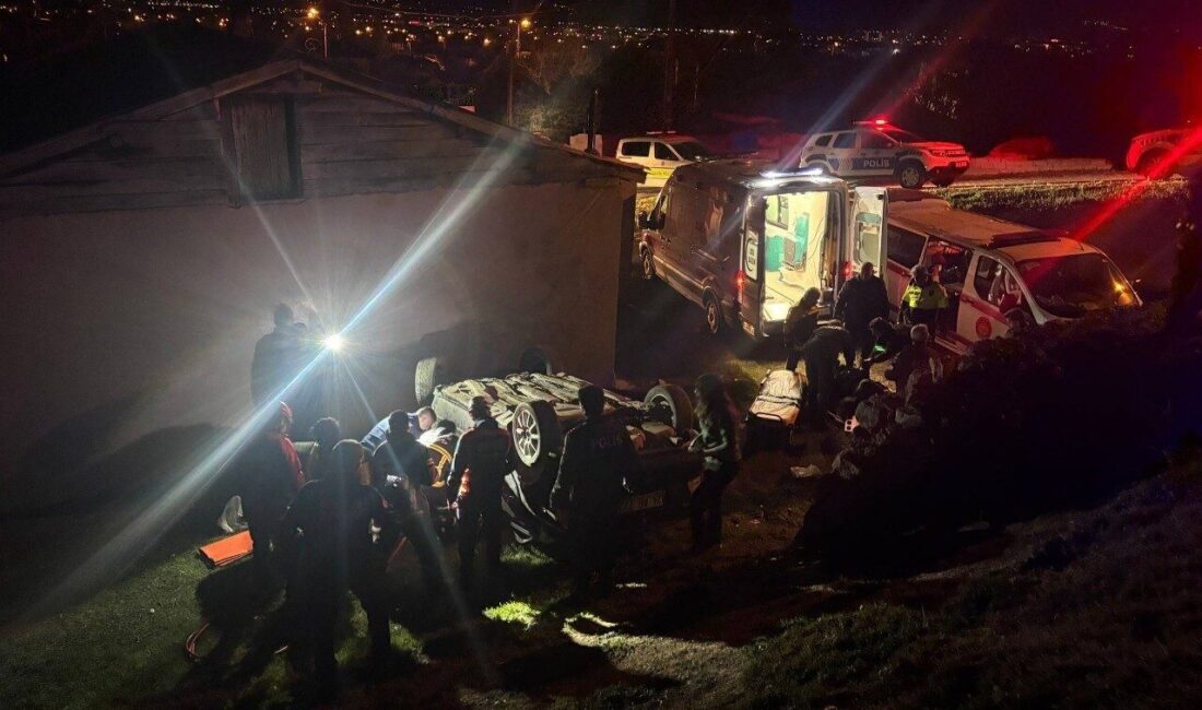 Erzincan’da yaşanan bir trafik kazasında, bir otomobilin kontrolünü kaybederek bir