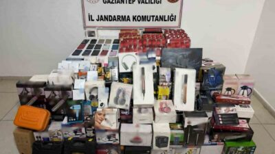 Gaziantep’te bir kişiye ait iş yerinde jandarma ekipleri tarafından gerçekleştirilen
