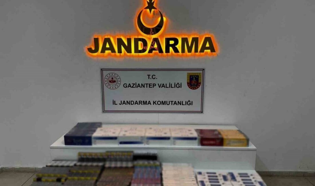 Gaziantep’te jandarma ekipleri tarafından düzenlenen operasyonda önemli miktarda kaçak eşya