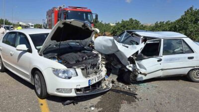 Gaziantep’in Nizip ilçesinde meydana gelen trafik kazasında, karşı yönden gelen