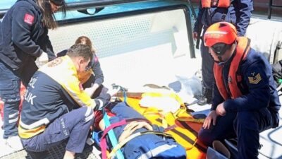 Bartın’da, Amasra ilçesi açıklarında seyir halinde olan bir yük gemisinde