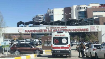 Mardin’in Artuklu ilçesindeki bir evin yakınında geri geri manevra yapan