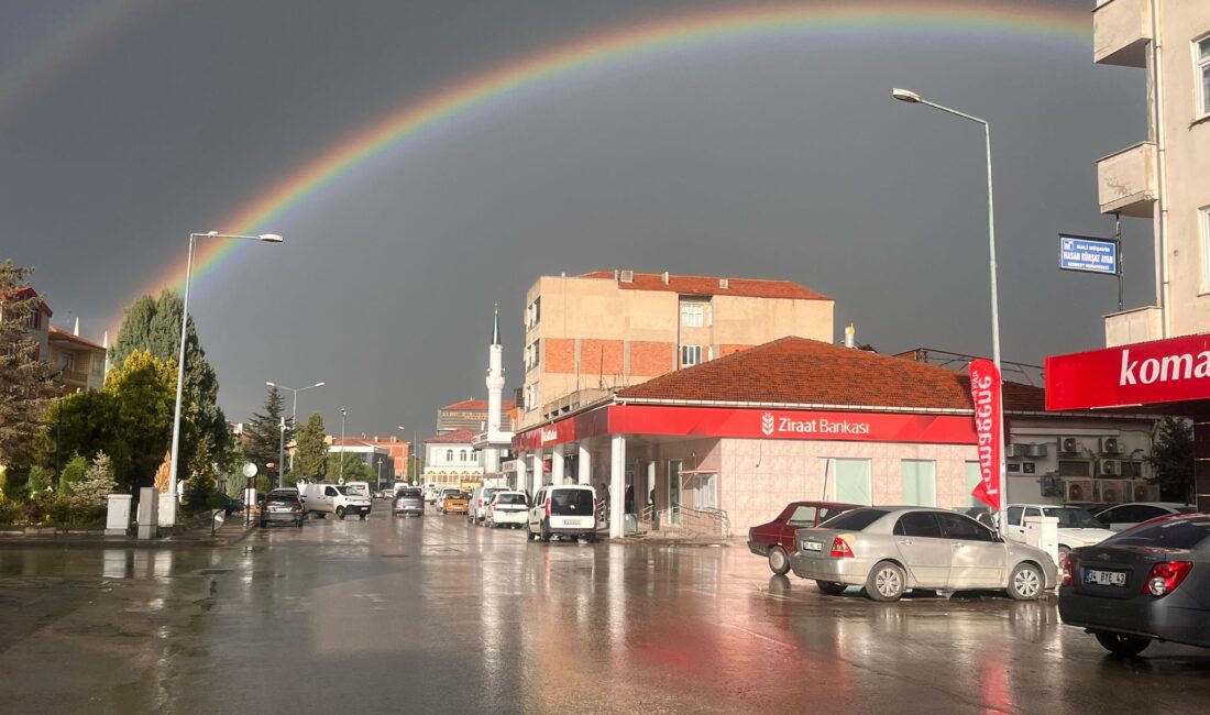 Yozgat’ın Yerköy ilçesinde dün etkili olan sağanak yağışın ardından gökyüzünde