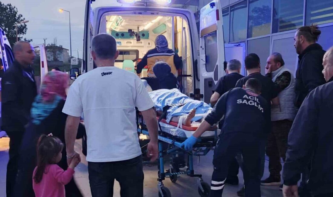Bafra ilçesinde meydana gelen trafik kazasında, bir hafif ticari aracın