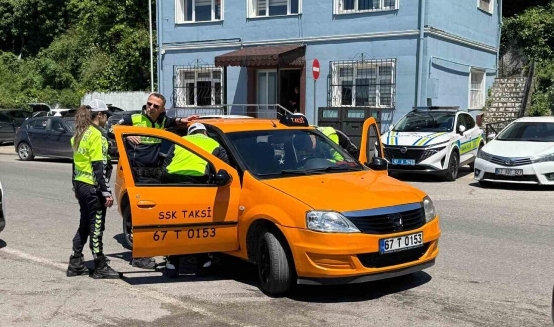Zonguldak’ta gerçekleştirilen bir trafik denetiminde, aranması bulunan Ü.R.G isimli bir