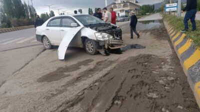 Muş’un Hasköy ilçesinde meydana gelen trafik kazasında, hafriyat kamyonu ile