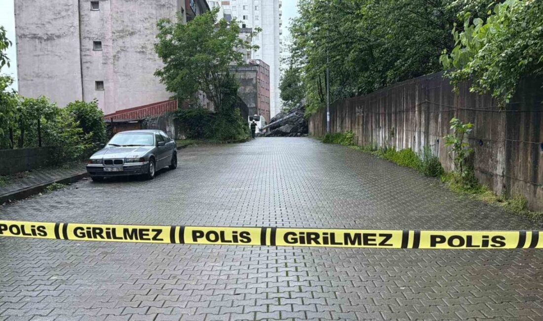 Artvin’in Hopa ilçesinde meydana gelen şiddetli yağışlar, bir heyelana neden