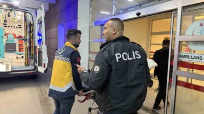 Adıyaman’ın Çelikhan ilçesinde bir hükümlü, hastanede bulduğu bir bardağı kafasında