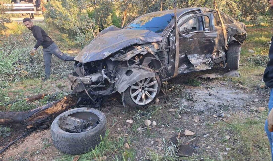 Mersin’in Mut ilçesinde bir sürücü, aracın direksiyon kontrolünü kaybederek bariyerlere
