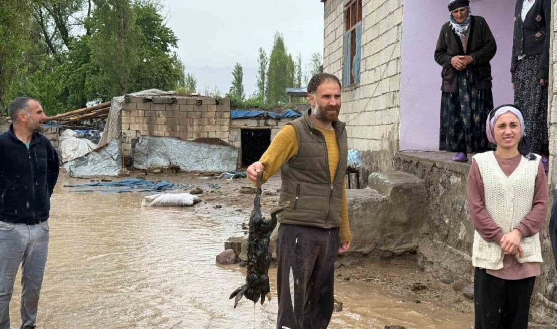 Iğdır’ın Karakuyu köyünde meydana gelen şiddetli yağışlar sonucu köyde sel