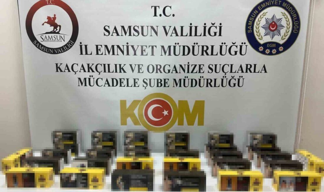 Samsun’un İlkadım ilçesinde polis ekipleri, bir iş yerinde gerçekleştirilen operasyonda