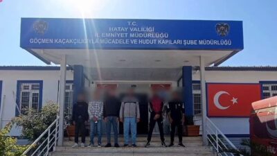 Hatay ilinde polis ekipleri tarafından durdurulan bir araçta 6 göçmenin