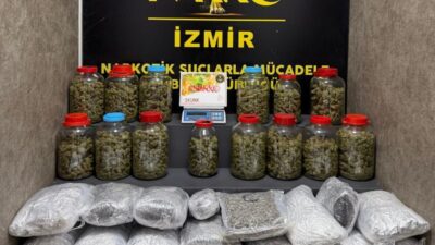 İzmir’de, Karabağlar ve Karşıyaka ilçelerinde polis ekipleri tarafından gerçekleştirilen iki