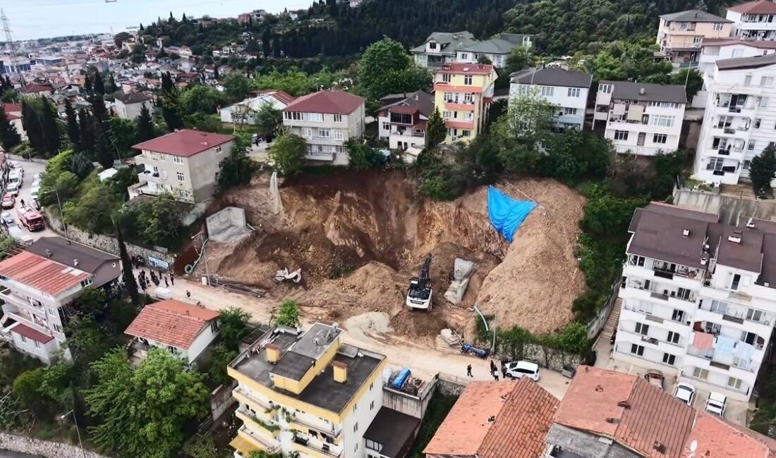 İzmit ilçesinde bir inşaat temel kazısı sırasında toprak kayması meydana