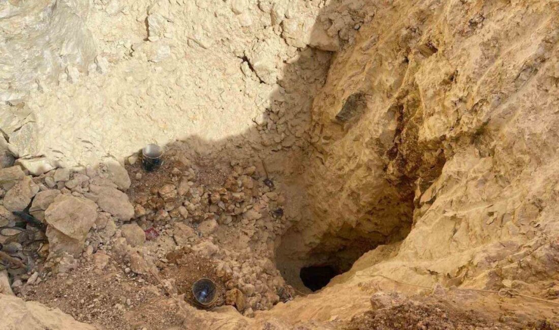 Gaziantep’te define aramak amacıyla izinsiz kazı yaptıkları belirlenen 2 şüpheli,