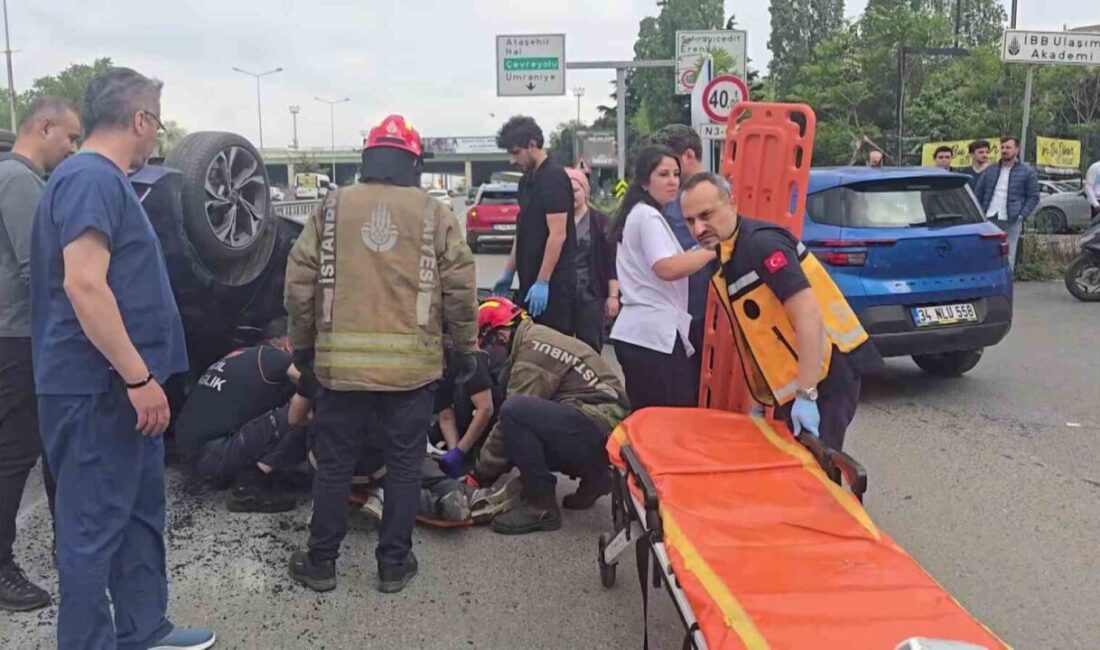 Kadıköy’de meydana gelen bir trafik kazasında, seyir halindeki bir otomobil