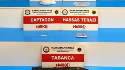 Kahramanmaraş’ta düzenlenen bir uyuşturucu operasyonunda 1 kilo 150 gram metamfetamin