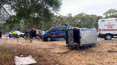 Manavgat ilçesinde meydana gelen trafik kazasında, şerit ihlali yapan bir
