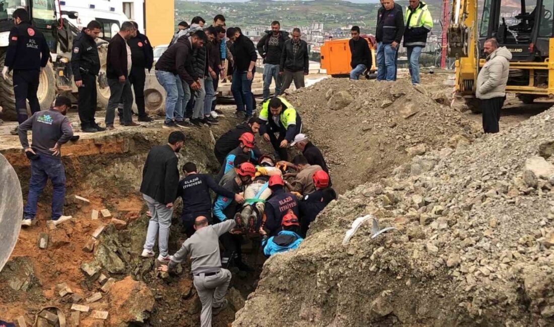 Elazığ’da meydana gelen bir olayda, kanalizasyon çalışması sırasında toprak altında