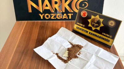 Yozgat’ın Yerköy ilçesinde polis ekiplerinin şüphe üzerine durdurduğu şahısların üzerinden