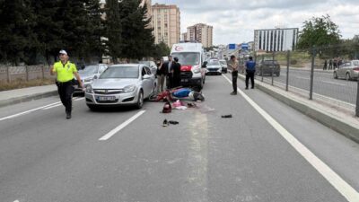 Kapaklı ilçesinde meydana gelen trafik kazasında motosiklet sürücüsü yaralandı. Olay,
