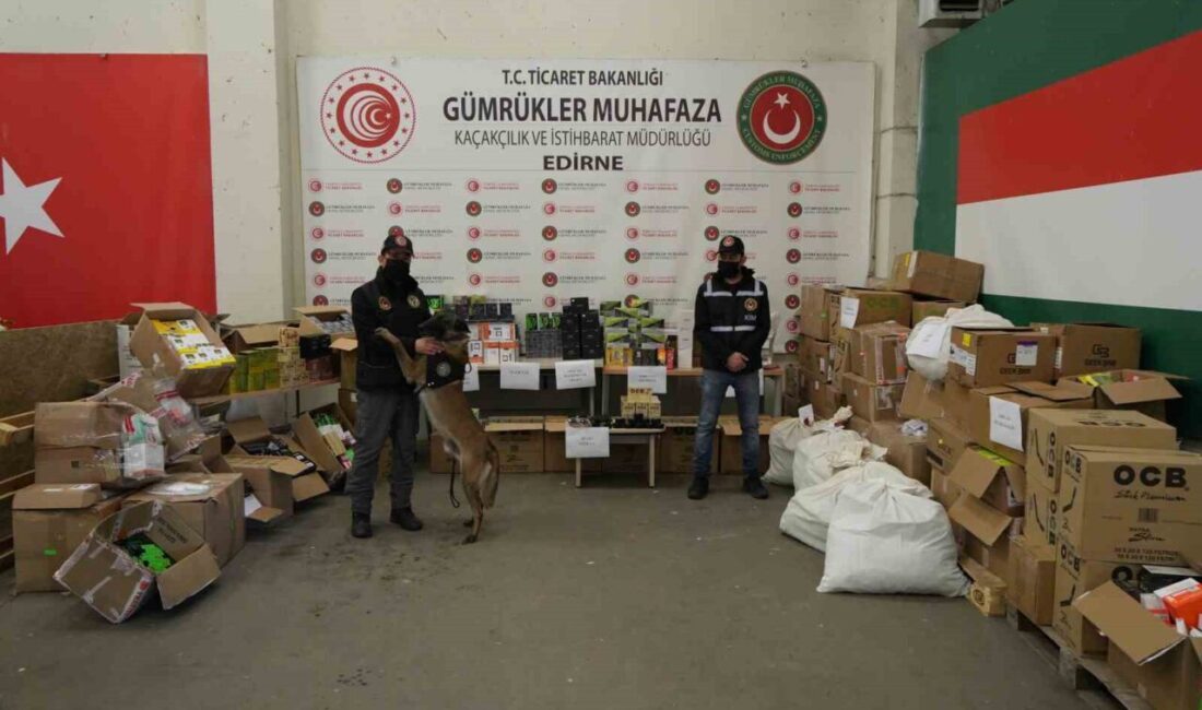 Edirne Kapıkule Gümrük Kapısı’nda gerçekleştirilen operasyonda, Türkiye’ye giriş yapmaya çalışan
