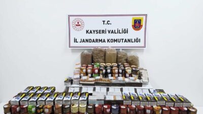 Kayseri’nin Yahyalı ilçesinde jandarma ekipleri tarafından gerçekleştirilen operasyonda 9,660 adet