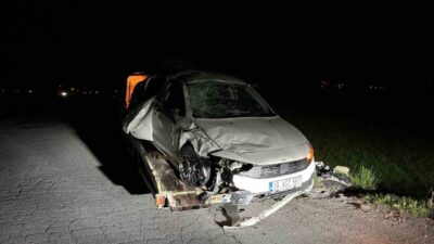 Kayseri-Malatya karayolunda meydana gelen trafik kazasında bir otomobil kontrolünü kaybederek