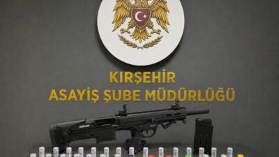 Kırşehir İl Emniyet Müdürlüğü’nün yaptığı operasyonlarda, ruhsatsız av tüfeği ve