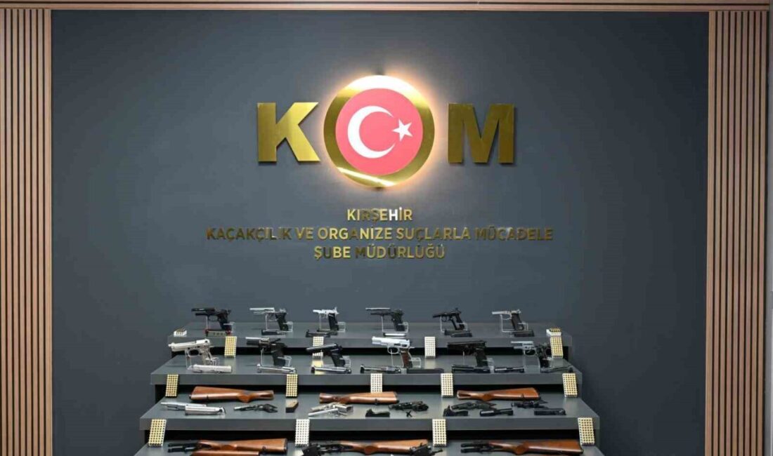 Kırşehir’de polis ekipleri, silah kaçakçılığıyla mücadele kapsamında gerçekleştirilen operasyonda çok