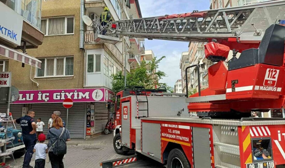 Efeler ilçesinde yaşlı bir adamın evinde unuttuğu yemek nedeniyle çıkan