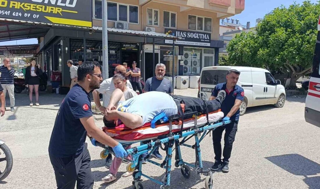 Manavgat ilçesindeki bir kontrolsüz kavşakta meydana gelen trafik kazasında motosiklet