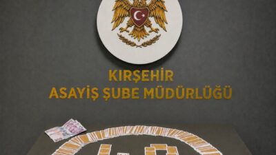 Kırşehir ilinde polis ekipleri tarafından kumar oynadıkları tespit edilen 4