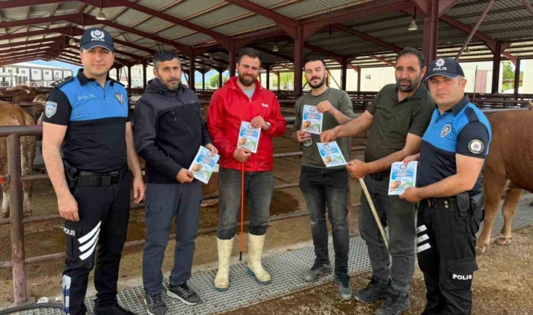 Erzincan’da polis ekipleri, Kurban Bayramı öncesinde hayvan pazarlarında artan yoğunluk