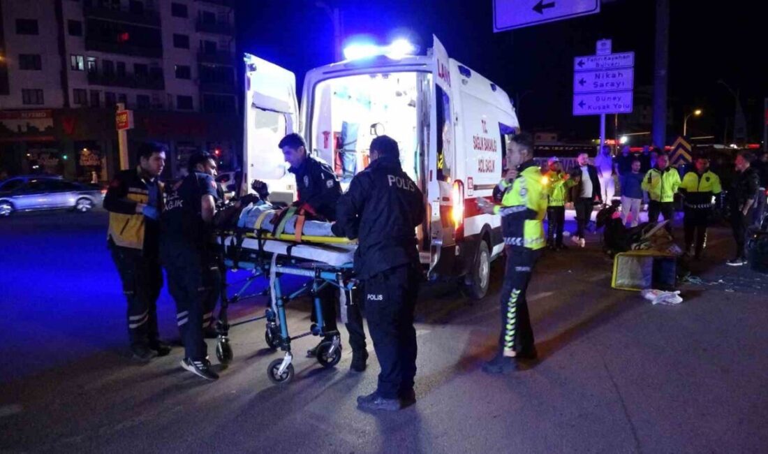 Malatya’da bir motokuryenin yaralandığı kaza, gece Malatya-Ankara karayolu Hava Lojmanları