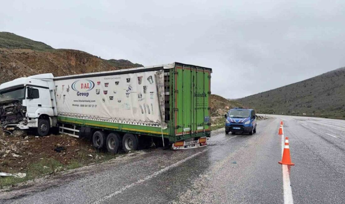 Malatya’nın Doğanşehir ilçesinde meydana gelen trafik kazasında, sürücüsünün kontrolünü kaybettiği