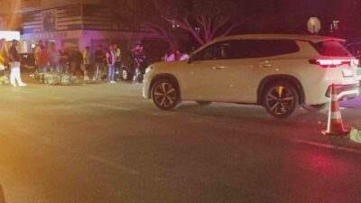 Manavgat ilçesinde motosiklet ile otomobilin çarpışması sonucu meydana gelen trafik