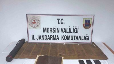 Mersin’de Jandarma ekiplerinin düzenlediği operasyonda tarihi eser kaçakçılığına karıştığı şüphelenilen