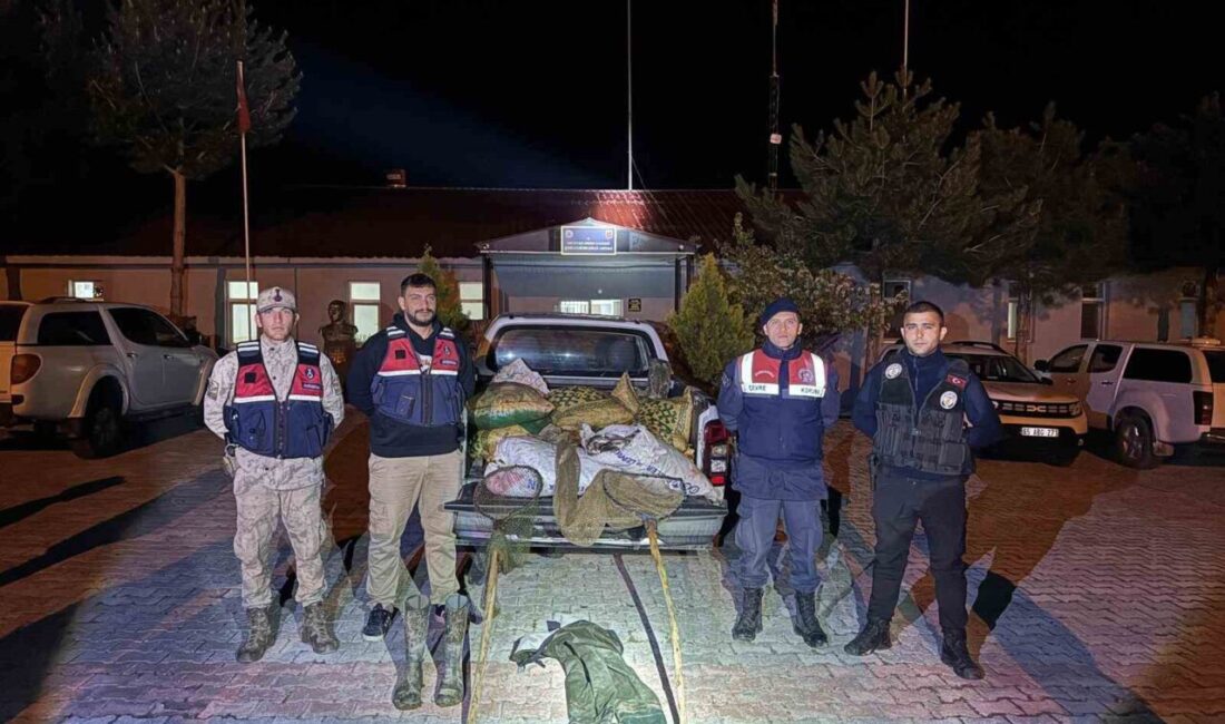 Muradiye ilçesinde jandarma ekipleri tarafından yapılan denetimlerde, kaçak avlanan bir