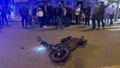 Tekirdağ’ın Muratlı ilçesinde meydana gelen trafik kazasında bir motosiklet sürücüsü