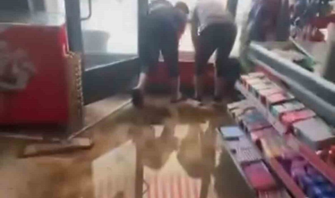 Muş kentinde akşam saatlerinde meydana gelen şiddetli yağmur ve dolu
