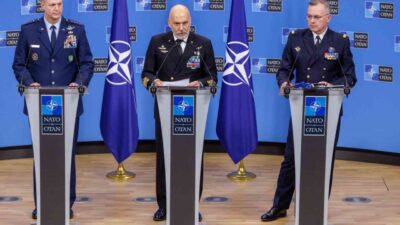 NATO Askeri Komite Başkanı Amiral Giuseppe Cavo Dragone, Brüksel’de gerçekleştirilen