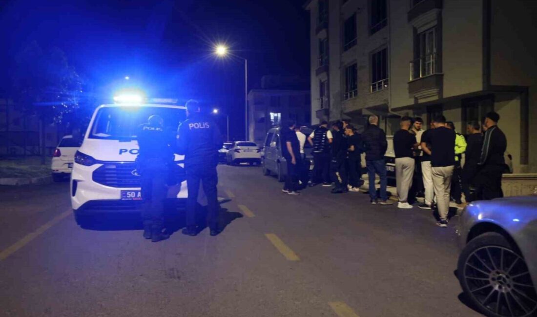 Nevşehir’de gece saatlerinde 2000 Evler Mahallesi TOKİ İş Merkezi civarında