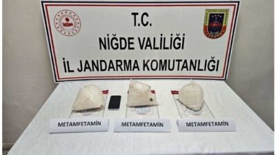 Niğde İl Jandarma Komutanlığı ekipleri tarafından gerçekleştirilen operasyonda, 3 kilo