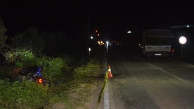 Ödemiş ilçesinde meydana gelen üzücü bir kaza sonucunda, bir motosiklet